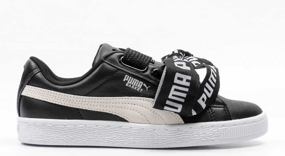 SCARPE PUMA BASKET HEART DE WN'S NERE/BIANCHE A/I 2017 364082-01 SCARPE PUMA BASKET HEART DE WN'S NERE/BIANCHE A/I 2017 364082-01