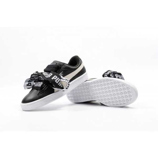 SCARPE PUMA BASKET HEART DE WN'S NERE/BIANCHE A/I 2017 364082-01