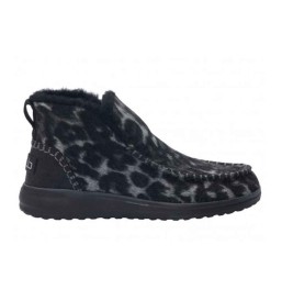 SCARPE HEY DUDE DENNY LEOPARDATO NERO A/I 2021 122053248