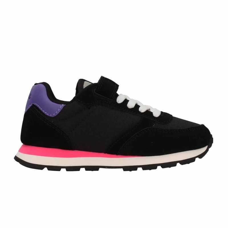 SCARPE SUN68 GIRL'S ALLY SOLID (KID) NERO/FUCSIA A/I 2022 Z42401K 1120