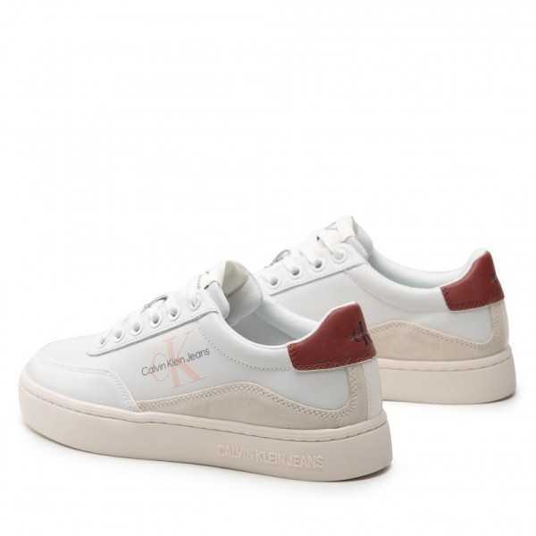 SCARPE CALVIN KLEIN CLASSIC CUPSOLE LACE BIANCO/TERRACOTTA A/I 2022 YW0YW006990LG