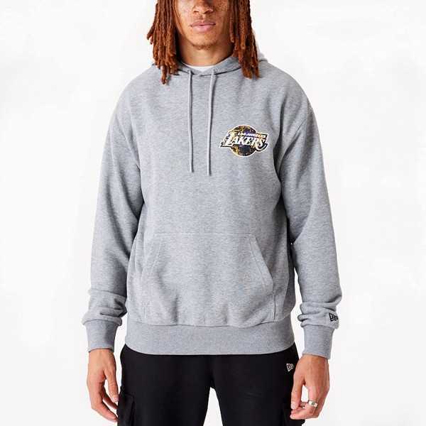 New Era Felpa con cappuccio oversize da uomo Los Angeles Lakers Infill Team Logo - Nero