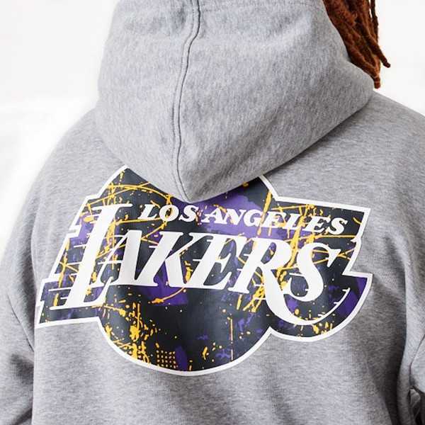 New Era Felpa con cappuccio oversize da uomo Los Angeles Lakers Infill Team Logo - Nero