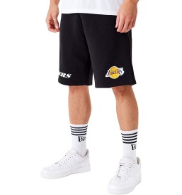 New Era Los Angeles Lakers Wordmark - Pantaloncini oversize - Nero