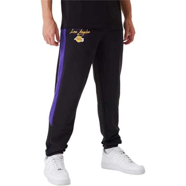 New Era Script Jogger LA Lakers - Pantaloni da jogging da uomo, colore: Nero