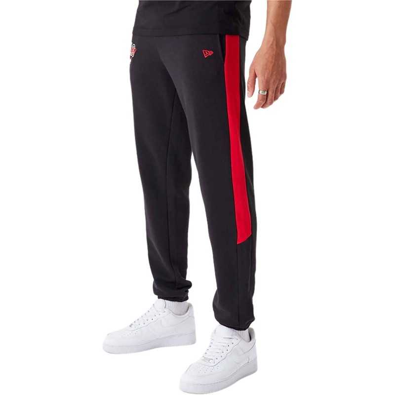 New Era NBA Script Jogger Chicago Bulls Pantaloni da jogging da uomo, colore nero