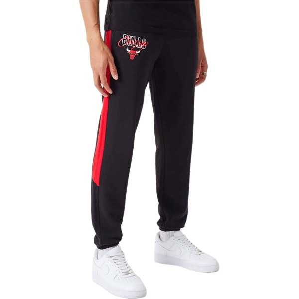 New Era NBA Script Jogger Chicago Bulls Pantaloni da jogging da uomo, colore nero