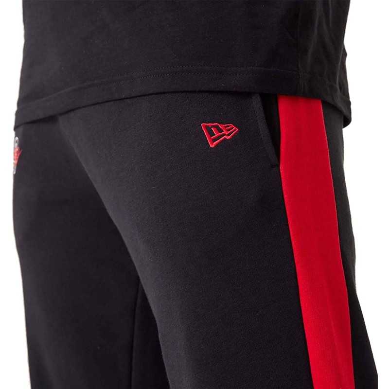 New Era NBA Script Jogger Chicago Bulls Pantaloni da jogging da uomo, colore nero