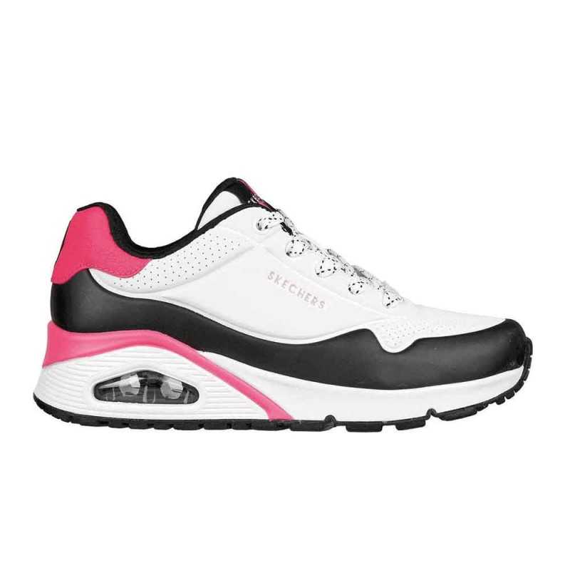 Scarpe Skechers Uno-Backlit Bianco/Nero/Fucsia A/I 2023 155593 WNPK | Skechers | 