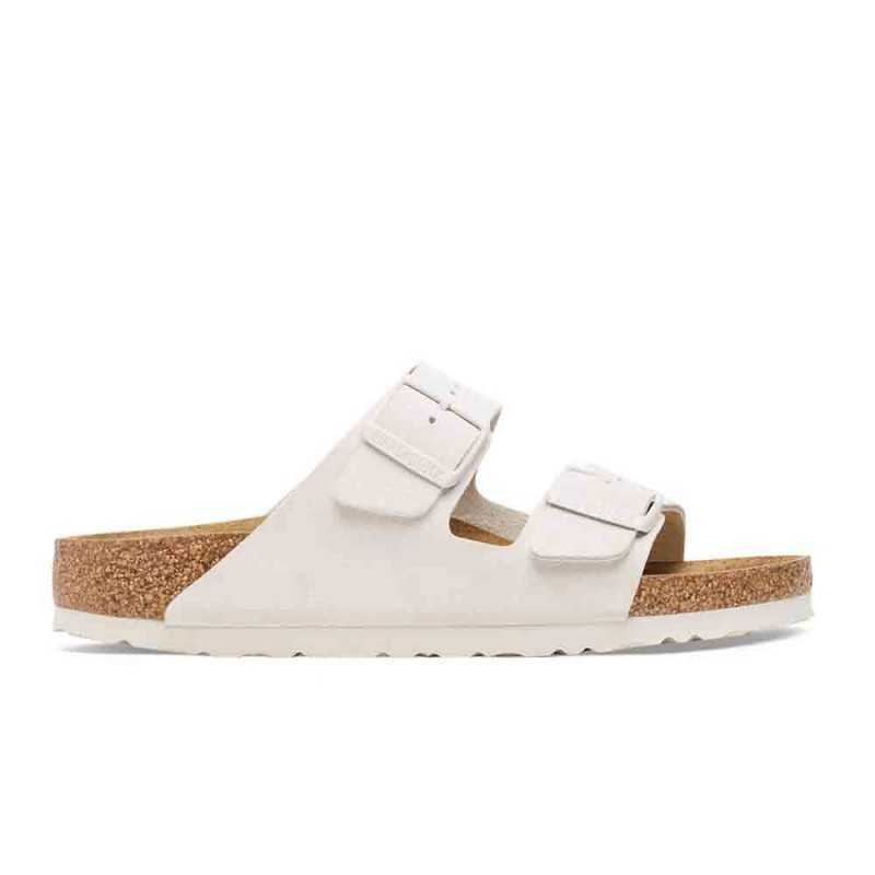 Ciabatta Birkenstock Arizona Suede Leather Antique White P/E 2024 1026842 | Birkenstock | 