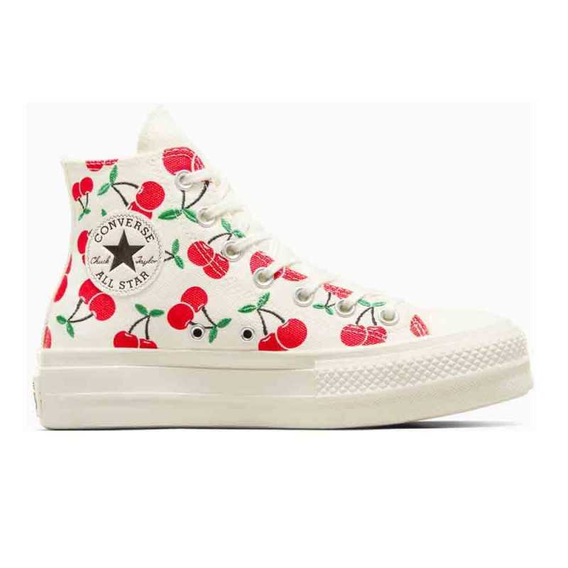 Scarpe Converse Chuck Taylor All Star Lift Platform Cherries Bianco/Rosso P/E 2024 A08096C | Converse | 