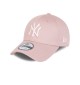 Cappellino New Era 9FORTY Regolabile New York Yankees League Essential Rosa Pastello 60244716
