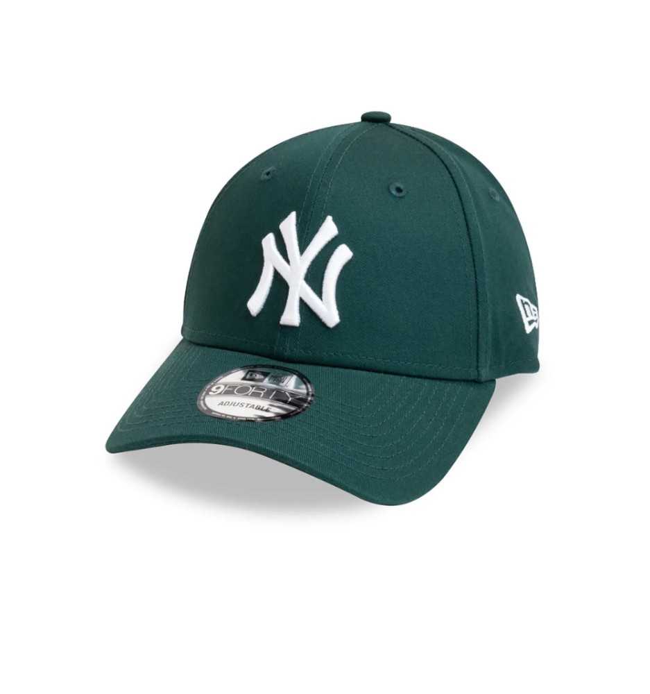 Cappellino New Era 9FORTY Regolabile New York Yankees League Essential Verde Scuro 60471456