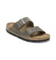 Ciabatta Birkenstock Arizona Oiled Leather Faded Khaki P/E 2024 1027039 | Birkenstock | 