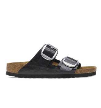 Ciabatta Birkenstock Arizona Big Buckle Birko Flor Donna Nero Liquirizia