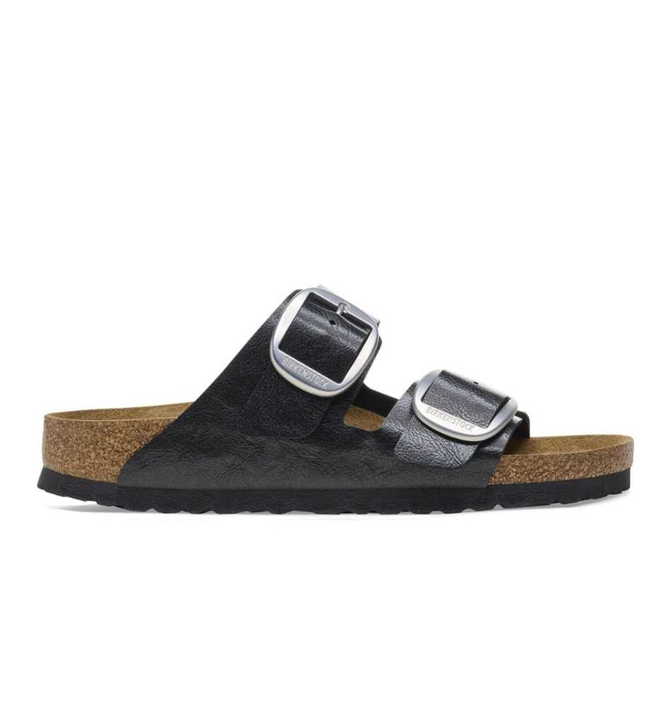 Ciabatta Birkenstock Arizona Big Buckle Birko Flor Donna Nero Liquirizia