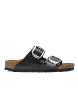 Ciabatta Birkenstock Arizona Big Buckle Birko Flor Donna Nero Liquirizia