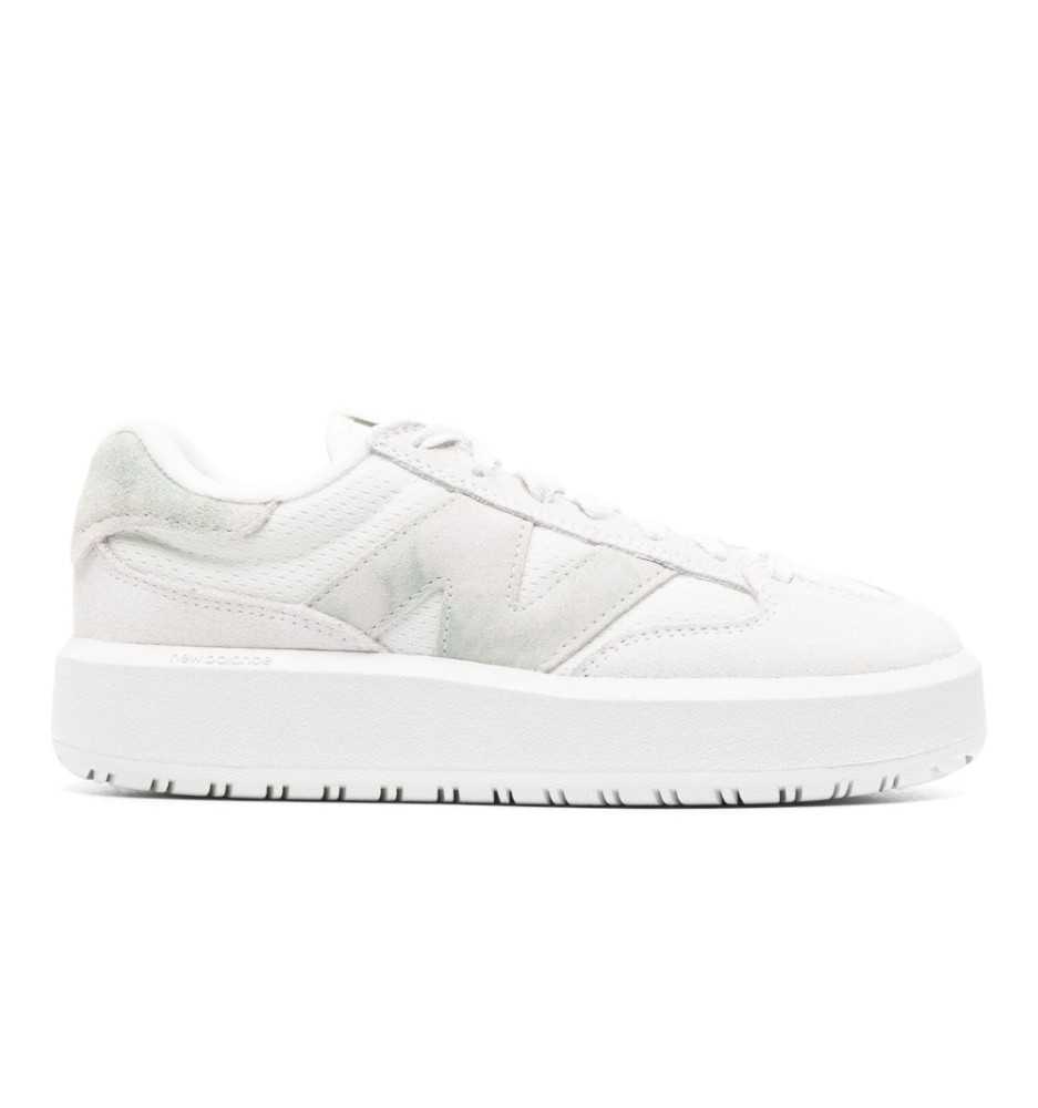 Scarpe New Balance Ct302 Lifestyle Pigskin/Textile Unisex Bianco E Verde Chiaro CT302CTB