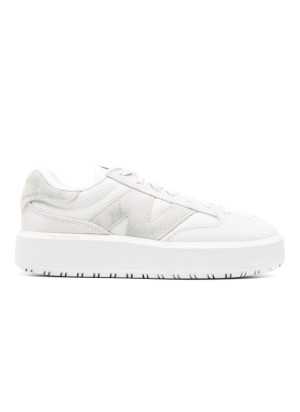 Scarpe New Balance Ct302 Lifestyle Pigskin/Textile Unisex Bianco E Verde Chiaro CT302CTB