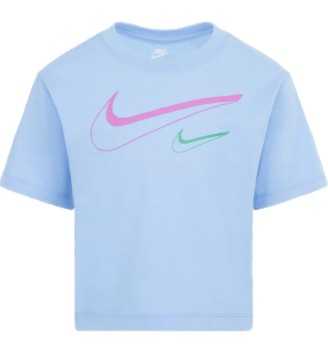 Maglietta Nike Swoosh Logo Boxt Tee Azzurro 36L670-BJB