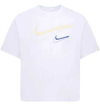 Maglietta Nike Swoosh Logo Boxy Tee Bianco 36L670-001