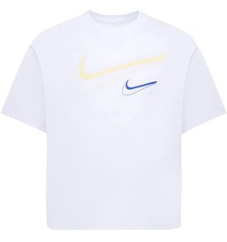 Maglietta Nike Swoosh Logo Boxy Tee Bianco 36L670-001