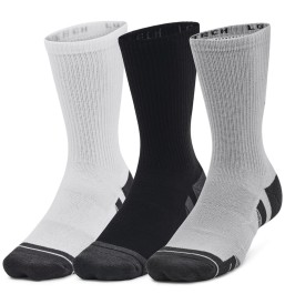 Calzini Under Armour Performance Tech Crew 3 Paia Nero, Bianco E Grigio 1379512 011