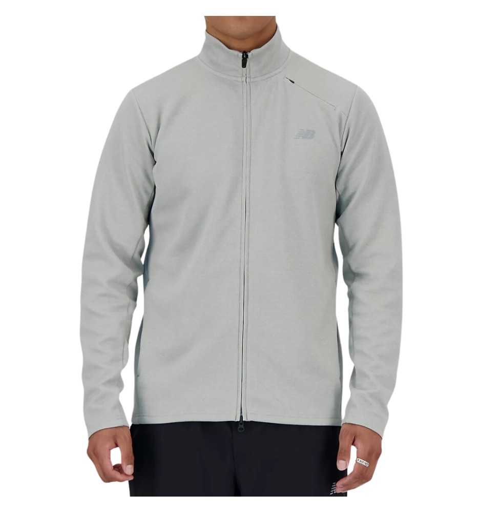 Felpa A Zip Intera New Balance Tech Knit Grigio Atletico MJ41178AG