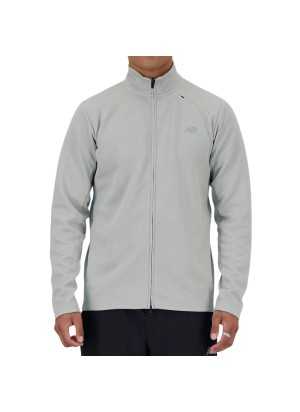 Felpa A Zip Intera New Balance Tech Knit Grigio Atletico MJ41178AG