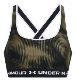 Reggiseno Under Armour Crossback Mid Stampato Verde 1361042 390