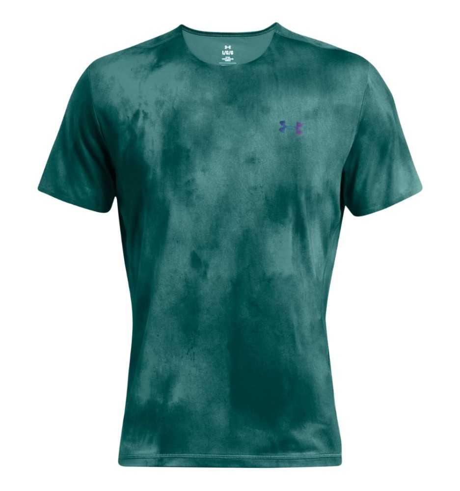 Maglietta Under Armour Rush Vent Stampato Maglietta Under Armour Rush Vent Stampato Turchese Verde 1383669 449