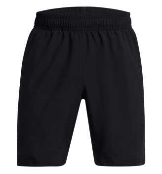 Pantaloncini Under Armour Woven Wordmark Nero Con Logo Giallo 1383356 002