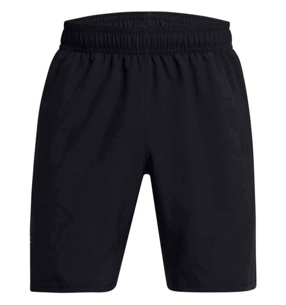 Pantaloncini Under Armour Woven Wordmark Nero Con Logo Giallo 1383356 002