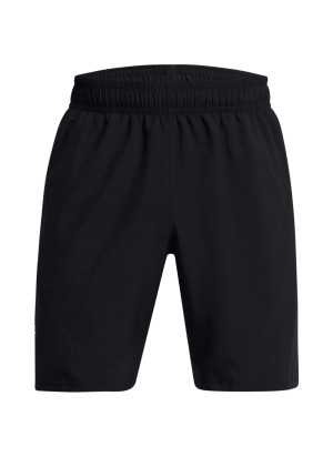 Pantaloncini Under Armour Woven Wordmark Nero Con Logo Giallo 1383356 002