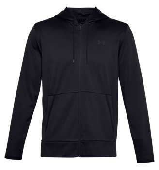 Felpa A Zip Intera Under Armour Fleece® Con Cappuccio Nero 1357110 001