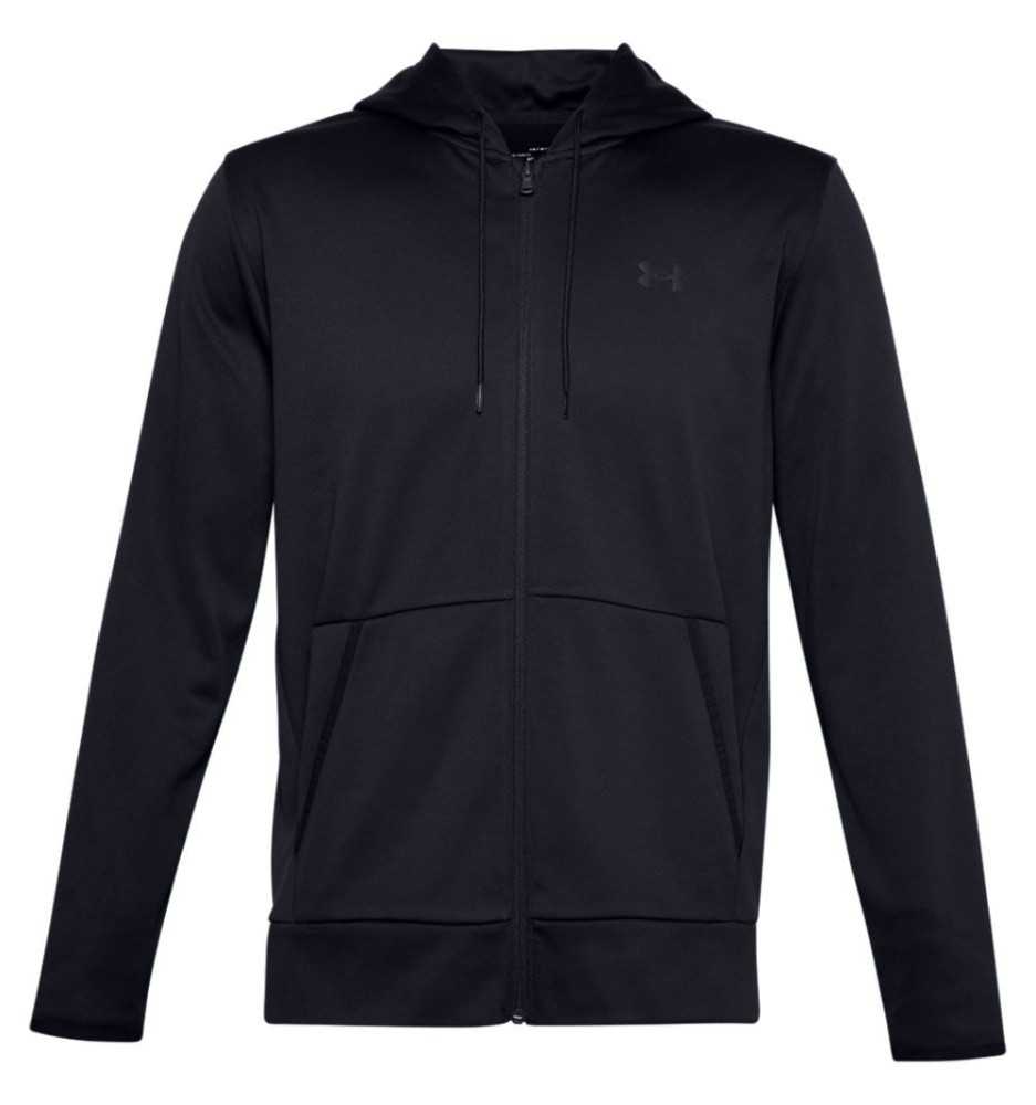 Felpa A Zip Intera Under Armour Fleece® Con Cappuccio Nero 1357110 001