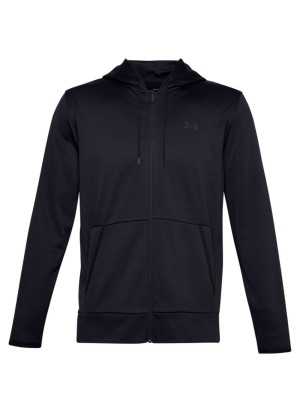 Felpa A Zip Intera Under Armour Fleece® Con Cappuccio Nero 1357110 001