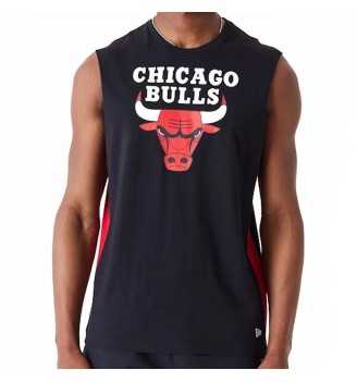 Canotta New Era Colour Block Chicago Bulls Nero E Rosso 60502591