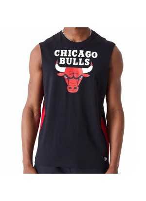 Canotta New Era Colour Block Chicago Bulls Nero E Rosso 60502591