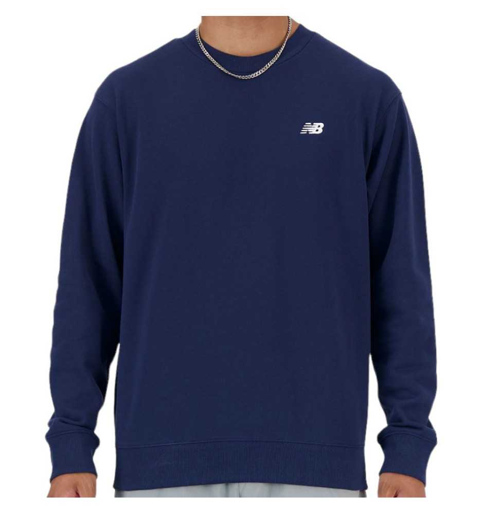 Felpa New Balance Small Logo French Terry Crew Blu Navy 428 MT41507NNY