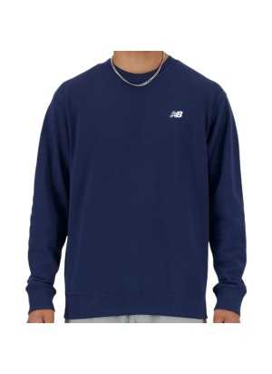 Felpa New Balance Small Logo French Terry Crew Blu Navy 428 MT41507NNY