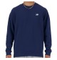 Felpa New Balance Small Logo French Terry Crew Blu Navy 428 MT41507NNY