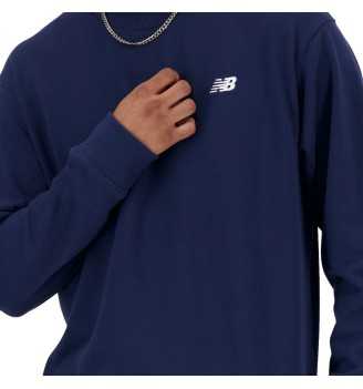 Felpa New Balance Small Logo French Terry Crew Blu Navy 428 | New Balance | 