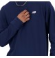 Felpa New Balance Small Logo French Terry Crew Blu Navy 428 | New Balance | 
