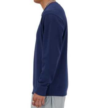 Felpa New Balance Small Logo French Terry Crew Blu Navy 428 | New Balance | 