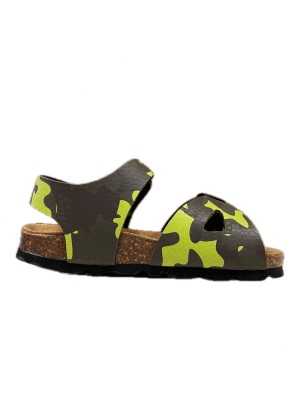 Sandalo Grunland Aria Neonato Lime E Verde Militare SB1785-40-LIME-MILITARE
