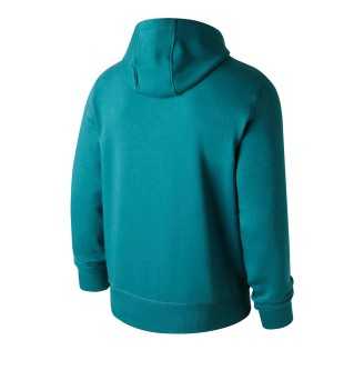 Felpa A Zip Intera New Balance Small Logo Con Cappuccio Turchese 317 | New Balance | 