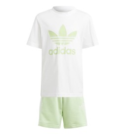 Completo Adidas Adicolor Set Bianco E Verde IR6935