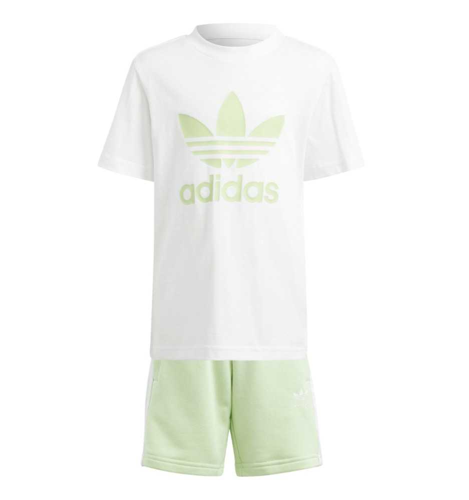 Completo Adidas Adicolor Set Bianco E Verde IR6935
