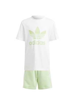 Completo Adidas Adicolor Set Bianco E Verde IR6935